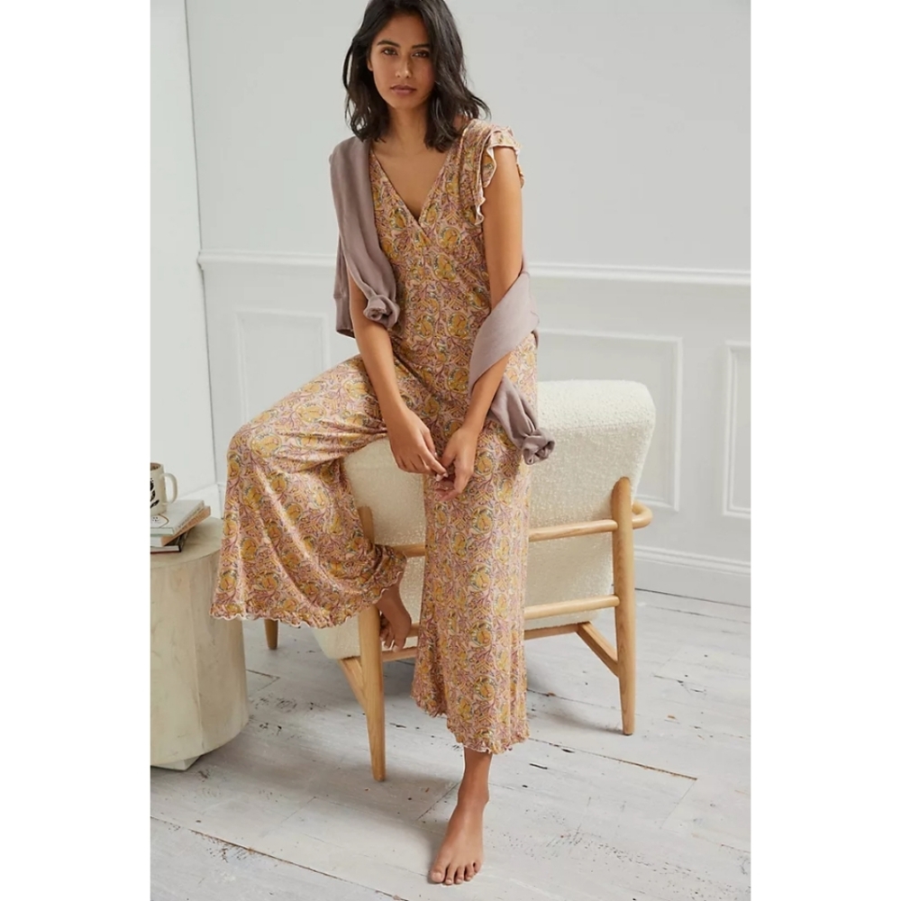 Anthropologie Matilda Ruffle Sleeve Jumpsuit